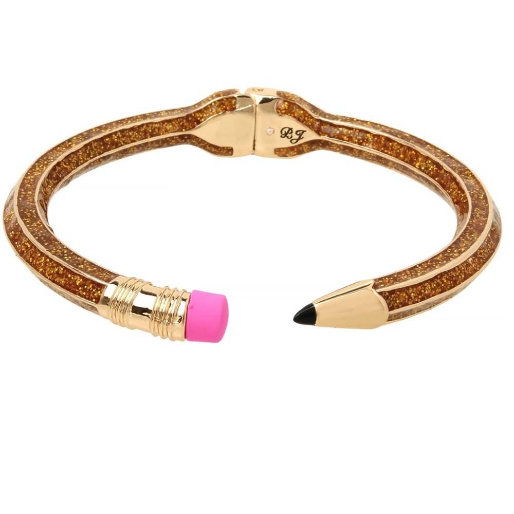 BETSEY JOHNSON Pencil Hinged Bangle, NIB - Picture 3 of 6